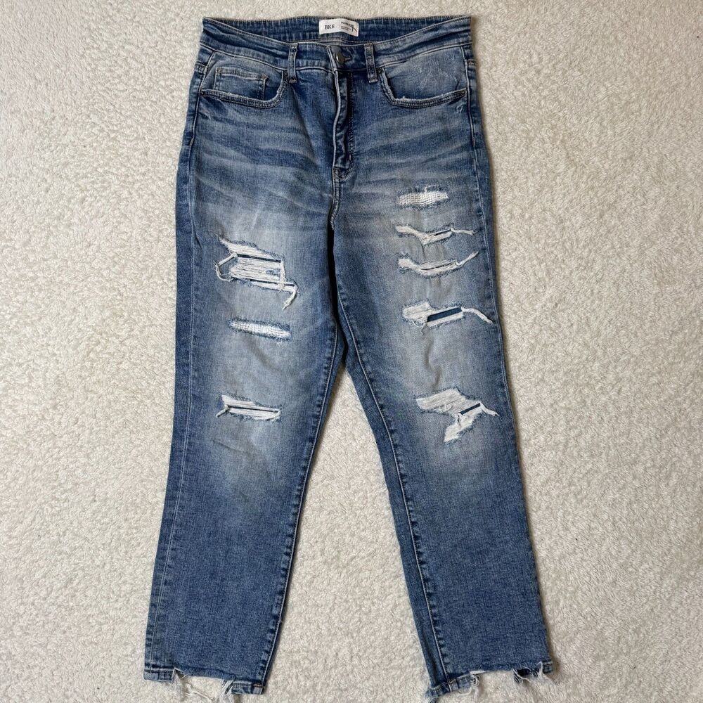 Buckle Light Blue Distressed Cropped Jeans